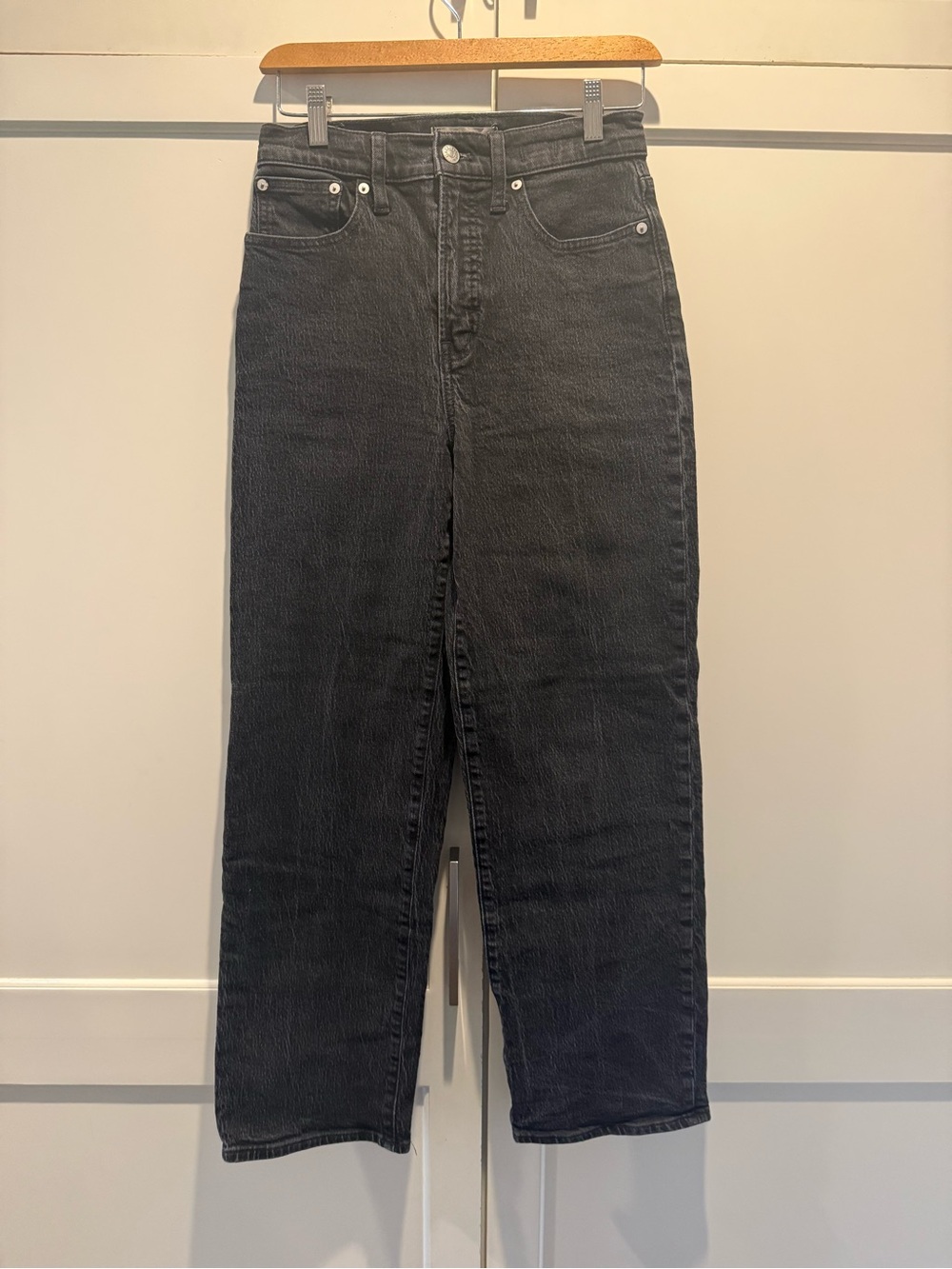 Authentic Madewell High-Rise Straight Leg Women’s Jeans - Black